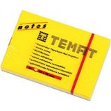 Mikasso Yapışkanlı Not Kağıdı 50X75 mm Fosforlu Sarı 11064 (1 Adet) Karton Düz Renkli Küçük Boy Sarı Bloknot - Çok Renkli