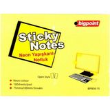 Mikasso Yapıskanlı Not Kagıdı 75X100 Neon Sarı 100YP Küp Not Kağıdı - Çok Renkli