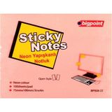 Mikasso Yapışkanlı Not Kağıdı 75X100MM Neon Pembe x 12 Adet Yapışkanlı Not Kağıdı - Çok Renkli
