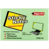 Mikasso Yapışkanlı Not Kağıdı 75X50 mm Yeşil BP801-55 (12 Li Paket) Yapışkanlı Not Kağıdı - Çok Renkli