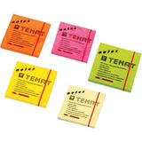 Mikasso Yapışkanlı Not Kağıdı 75X75 mm (12 Li Paket) Fosforlu Pembe Yapışkanlı Not Kağıdı - Çok Renkli