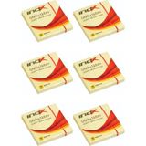 Mikasso Yapışkanlı Not Kağıdı 75X75 mm Düz Sarı - 6'lı Yapışkanlı Not Kağıdı - Çok Renkli