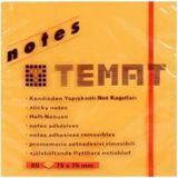 Mikasso Yapışkanlı Not Kağıdı Fosforlu Turuncu 75X75 mm (12 Li Paket) Yapışkanlı Not Kağıdı - Çok Renkli