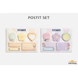 Mikasso Yapışkanlı Not Kağıdı Postit 2 Adet Model 2 Bez Çanta Hediyeli Yapışkanlı Not Kağıdı - Çok Renkli