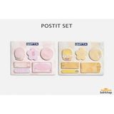 Mikasso Yapışkanlı Not Kağıdı Postit 2 Adet Model 3 Bez Çanta Hediyeli Yapışkanlı Not Kağıdı - Çok Renkli