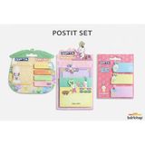 Mikasso Yapışkanlı Not Kağıdı Postit 3 Adet Set 6 Bez Çanta Hediyeli Yapışkanlı Not Kağıdı - Çok Renkli