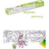 Mikasso Yapışkanlı Rulo Resim Boyama Kağıdı Age Of Dınosaurs 200 x 30 cm Yapışkanlı Not Kağıdı - Çok Renkli