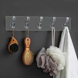 Mikasso Yapışkanlı Şeffaf Duvar Askısı Banyo Mutfak Düzenleyici Askı Pratik Kanca Askılık Havlu Lif Taşıma P
