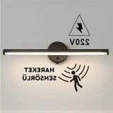 Mikasso Yapışkanlı Sensörlü Elektrikli LED Aplik, 38CM Uzunlukta Aydınlatma - Çok Renkli