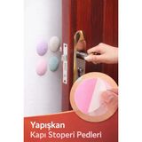 Mikasso Yapışkanlı Silikon Kapı Stoperi Kapı Kolu Duvar Tamponu Darbe Emici 8 Adet