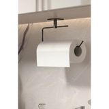 Mikasso Yapışkanlı Siyah Rulo Havluluk Peçetelik Yapışkanlı Pratik Banyo Mutfak Askısı Kağıt Rulo Havluluk S