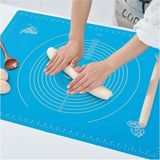 Mikasso Yapışmaz Kaymaz Pizza Hamuru Şekillendirme Matı Pasta Hamuru Matı Silikon Hamur Açma Matı 40X50CM Si