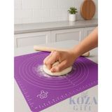 Mikasso Yapışmaz Silikon Hamur Açma Matı 40X50 cm | Ölçekli, Kaymaz, Esnek Pasta ve Kurabiye Matı Silikon