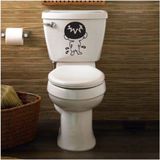 Mikasso Yaramaz Çocuk Klozet Kapak Banyo Wc Sticker 2 Beyaz - Çok Renkli