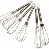 Mikasso Yaylı Paslanmaz Çelik Çay Kaşığı Mini Çırpıcı 6 Lı Set 1 Paket Çelik