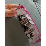 Mikasso Yeni Black Pink Şeffaf Kalemlik Fermuarli ( Makyaj & Kalemlik ) Kalemli Plastik Çok Renkli