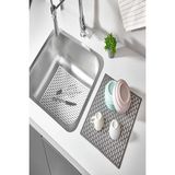 Mikasso Yeni Nesil Dikdörtgen Silikon Lavabo Buzluk Matı 33X28 cm Antrasit Siyah Renk Lavabo Matı Silikon Si