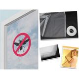 Mikasso ® Yeni Ürün Ayarlanabilir Tek Kanat Yapışkanlı Pencere Cam Sineklik 70X125 cm Çam