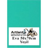 Mikasso Yeşil Eva 50X70 cm 1 Adet Eva Süngeri Okul Kreş Anasınıfı Elişi Etkinlikleri - Çok Renkli