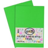 Mikasso Yeşil Oluklu Mukavva 50X70 2 Adet Oluklu Mukavva Yeşil Renkli 50*70 2 Adet - Çok Renkli