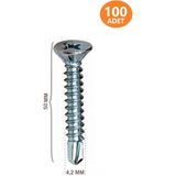 Mikasso Yhb Matkap Uçlu Akıllı Vida 4.2X50 100 Adet
