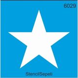 Mikasso Yıldız Deseni Stencil Şablon ST6029 20X20 cm - Çok Renkli