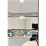 Mikasso Yıldız Home Japon Şapka Tekli Rustik Beyaz Avize Metal 1 E27 Beyaz Salon / Oturma Odası - Çok Renkli