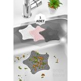 Mikasso Yıldız Süzgeç Lavabo Süzgeci Kaymaz Vantuzlu Banyo Süzgeci Silikon