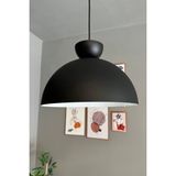 Mikasso Yimpi Siyah Avize Siyah Şapka Tekli Sarkıt Salon Kuaför Cafe Dekoratif Aydınlatma Pastane Metal 1 E2 - Çok Renkli