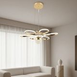 Mikasso Yonca Modern Gold Avize Yatak Odası - Hol - Salon Krom 1 E14 Sarı Salon / Oturma Odası - Çok Renkli