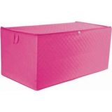 Mikasso Yorgan Hurcu – Fermuarlı, Büyük Boy, Kumaş Hurç Saklama Çantası - 100X50X40 Tela 76 x 44 Pembe Tr