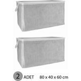 Mikasso Yorgan Hurcu Mega Hurç 80X60X40 cm Gri - 2 Adet Pamuklu 80 x 60 Gri
