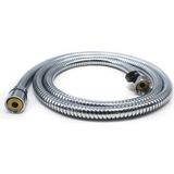 Mikasso YT22 Star Krom Örgülü Taharetmatik Spiral Hortumu 110-120CM Krom