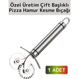 Mikasso Yüksek Kaliteli Uzun Ömürlü Çift Taraflı Pizza Hamur Kesme Doğrama Şekillendirme Dilimleme Bıçağı Çe