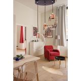 Mikasso Yuvarlak 3'lü Sarı-Siyah Modern Salon Avize Metal 3 E27 Siyah Salon / Oturma Odası - Çok Renkli