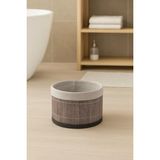 Mikasso Yuvarlak Bambu Organizer Sepet Katlanır Banyo Düzenleyici Bambu Gri - Çok Renkli