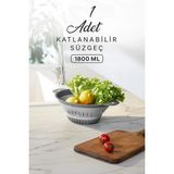 Mikasso Yuvarlak Katlanabilen Akordeon Süzgeç - 1800ML Plastik