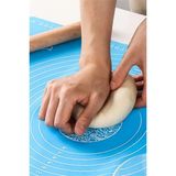 Mikasso Yuvarlak Yapışmaz Premium Kalite Ölçülü Silikon Hamur Açma Matı 30CM /kek Pasta Pişirme Kağıdı Işlev