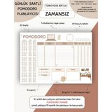 Mikasso Zamansız- Pomodoro Ders Çalışma Defteri-A4 Yatay- 50 Sayfa- Pl-14 Tüm Sınavlarla Uyumlu Karton Düz R - Çok Renkli