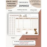 Mikasso Zamansız- Pomodoro Ders Çalışma Defteri-A4 Yatay- 50 Sayfa- Pl-15 Tüm Sınavlarla Uyumlu Karton Düz R - Çok Renkli
