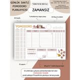 Mikasso Zamansız- Pomodoro Ders Çalışma Defteri-A4 Yatay- 50 Sayfa- Pl-9 Tüm Sınavlarla Uyumlu Karton Düz Re - Çok Renkli