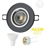 Mikasso Zambak Dekoratif Modern Salon Koridor Mutfak Lamba Cam Spot 5W Beyaz Işık - CT-6646