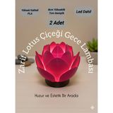 Mikasso Zarif Lotus Çiçeği Gece Lambası (2 Adet) | Masa & Komodin Aydınlatması Plastik Pembe - Çok Renkli