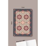 Mikasso Zendegî - Çanta Boy Çizgili Defter Halı Desenli Karton Düz Çizgili Orta Boy Çok Renkli Okul Defterle