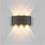 Mikasso Zeta 6 Lı 6W 300K Sarı Işıklı LED Aplik Ahşap Siyah - Çok Renkli