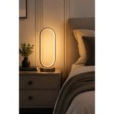 Mikasso Zzez Kahverengi Gün Işığı LED Işıklı Modern Tasarım LED Masa Lambası - Abajur - Gece Lambası Metal K - Çok Renkli