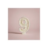 Miki & Miki Pembe Simli Pasta Mumu Doğum günü mum 9 yaş