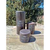 Miklard Candle Silindir Mum Siyah 3 Lü Büyük Set - Çap 10.5 cm Boylar 15-20-25 cm
