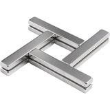 Mıknatıs Avm 50 x 10 x 5 mm Neodyum Mıknatıs (Boy: 50 mm, En: 10 mm, Kalınlık: 5 mm) - 8 Adet - Gümüş
