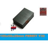 Miknatis Büyük Blok Y30 Güçlendirilmiş Ferrit 100X50X20Mm